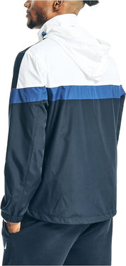 Nautica Men's Colorblock Jacket XXL 2XL Navy Blue / White