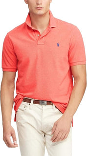 Polo Ralph Lauren Men's Cotton Custom Slim Fit Mesh Polo Shirt Rose Pink 2XL
