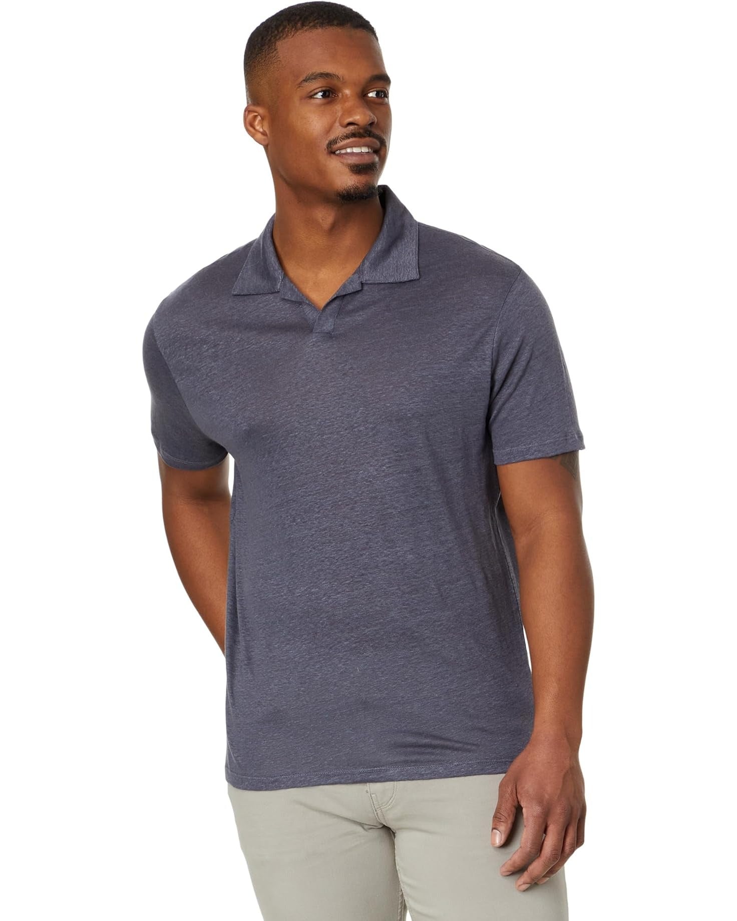 Paige Mens Regular fit Short Sleeve Polo Shirt XL Purple Solid