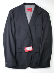 Hugo Boss Mens Modern fit Suit Jacket Blazer 38 S Black Solid