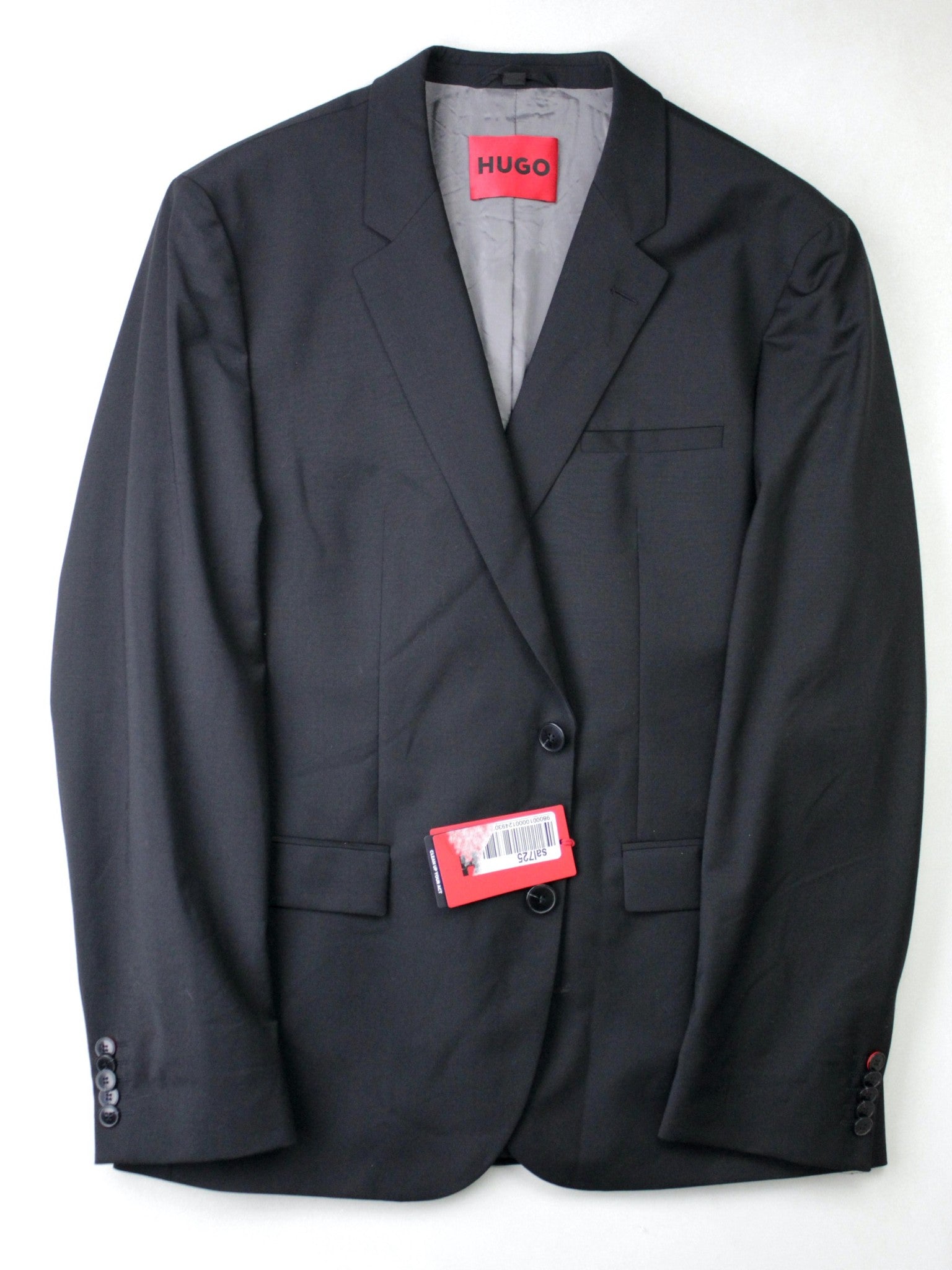 Hugo Hugo Boss Mens Modern fit Suit Jacket Blazer 42 R Black Solid