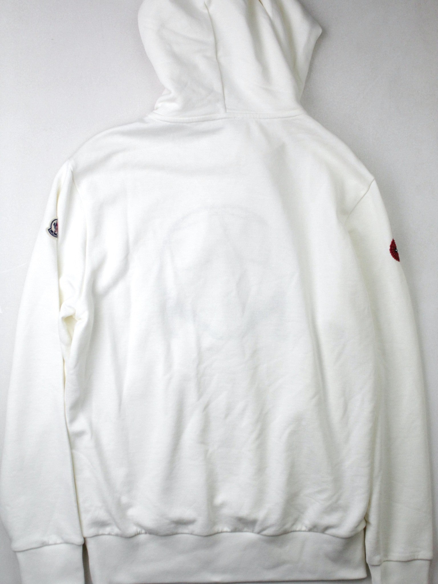 Moncler Mens Graphic Hoodie Sweatshirt Size XL White