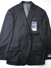 Hart Schaffner Marx Mens Classic fit Suit Jacket Blazer 44 L Black Solid Stretch