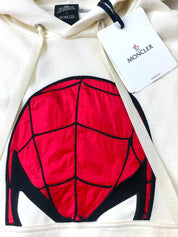 Moncler Mens Graphic Hoodie Sweatshirt Size XL White