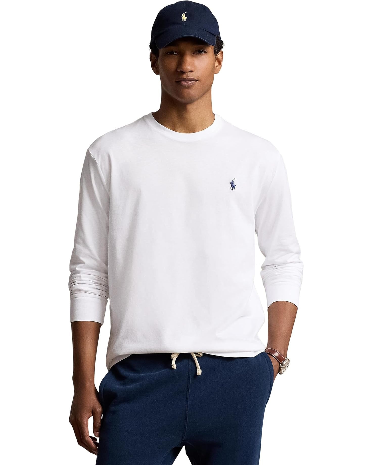 Polo Ralph Lauren Mens Classic fit Long Sleeve T Shirt XL White Solid