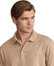 Polo Ralph Lauren Mens Classic Fit Soft Cotton Long Sleeve Polo Shirt Beige 2XL