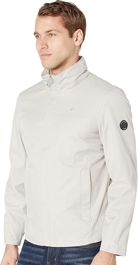 Nautica Men's Long Sleeve Classic Bomber Jacket Beach Sand Beige 2XL