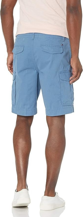 Tommy Hilfiger Men's 6 Pocket Stretch Cotton Cargo Shorts Size 34 Blue