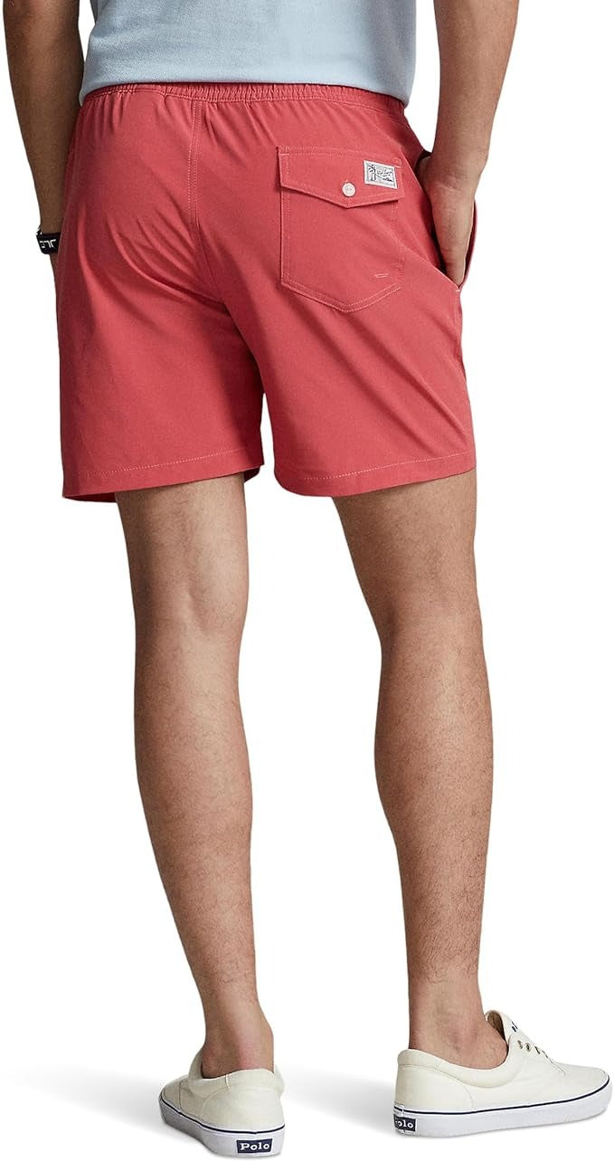 Polo Ralph Lauren Men's 5.75 Inch Traveler Classic Swim Trunks Red XL