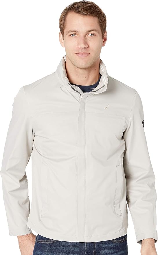 Nautica Men's Long Sleeve Classic Bomber Jacket Beach Sand Beige 2XL