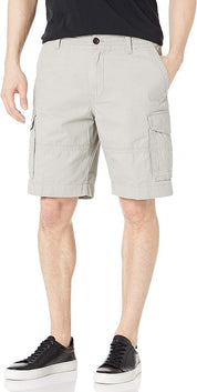 Tommy Hilfiger Men's 6 Pocket Stretch Cotton Cargo Shorts 32 Light Grey