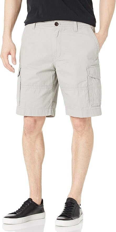 Tommy Hilfiger 10" Cargo Shorts Men's Essential Solid Cargo Shorts Size 40 Grey