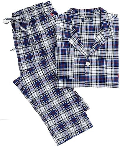 Polo Ralph Lauren Mens Flannel Sleepwear Set Button Shirt Pajama Pants Large