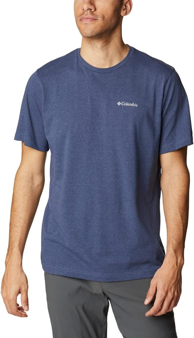 Columbia Mens Regular fit Short Sleeve T-Shirt Shirt Medium Blue Solid