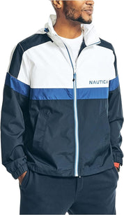 Nautica Men's Colorblock Jacket XXL 2XL Navy Blue / White