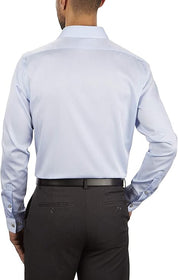Calvin Klein Mens Slim fit Dress Shirt Large 16.5 in 34-35 Blue Herringbone