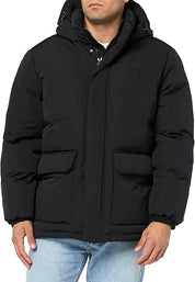 Levis Mens Puffer Jacket Coat Medium Black Solid