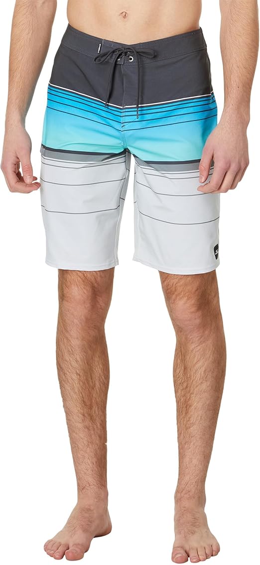 O'Neill Mens Regular fit Board Shorts Swimwear 36 Grey Striped