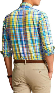Polo Ralph Lauren Classic Fit Oxford Button Shirt Medium Blue Multi
