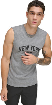 DKNY Mens Regular fit Sleeveless Tank Top Shirt Large Grey Solid