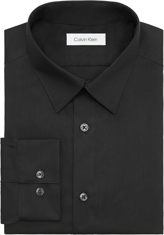 Calvin Klein Mens Slim fit Dress Shirt Large 16 in 32-33 Black