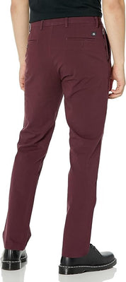 Dockers Men's City Trouser Slim Fit Smart 360 Tech Pants 32 x 30 Red