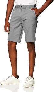 RVCA Mens Stretch Shorts Smoke Light Grey 30 Stretch Chino Shorts
