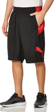 PUMA Cat Short Mens Big and Tall Running Short 4XL Black Red