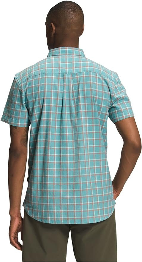 THE NORTH FACE Men's Short-Sleeve Button Loghill Shirt XXL Blue