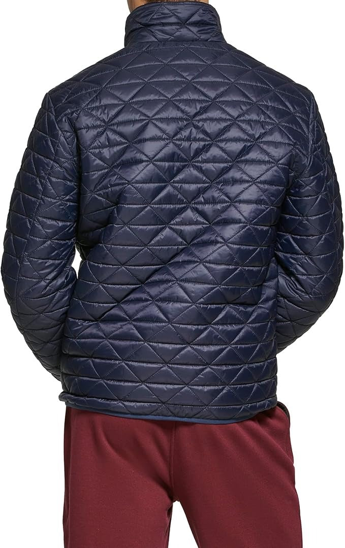 Bass Outdoor Men's Delta Diamond Quilted Packable Puffer Jacket Coat Blue 2XL