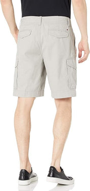 Tommy Hilfiger Men's 6 Pocket Stretch Cotton Cargo Shorts 32 Light Grey