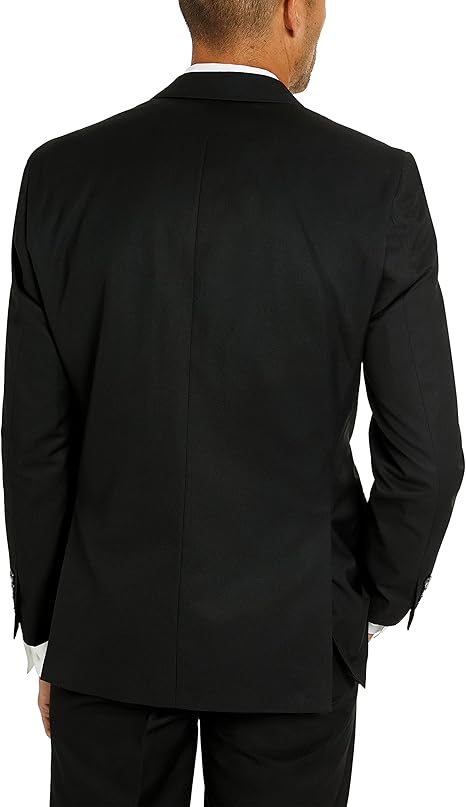Van Heusen Mens Slim fit Suit Jacket Blazer 42 S Black Solid
