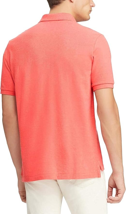 Polo Ralph Lauren Men's Cotton Custom Slim Fit Mesh Polo Shirt Rose Pink 2XL