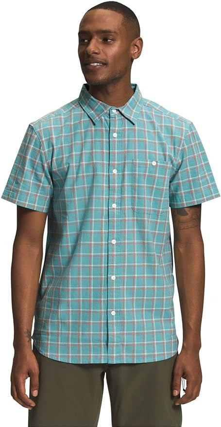 The North Face Mens Short-Sleeve Button Down Button Down Shirt XXL Blue