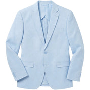 Bar Iii Mens Slim fit Linen Suit Jacket Blazer 40 R Blue Solid Stretch