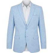 Bar Iii Mens Slim fit Linen Suit Jacket Blazer 40 R Blue Solid Stretch