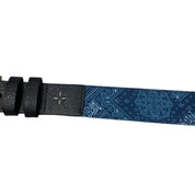Sun + Stone Men's Faux Leather Bandana Belt Blue 38 - 44 Navy