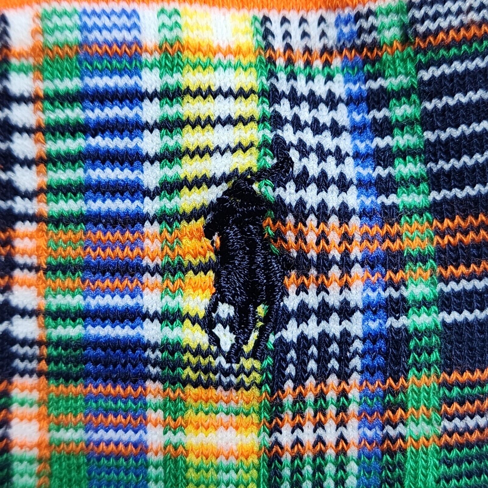 Polo Ralph Lauren Men's Plaid Striped 2 Pk. Trouser Socks Orange