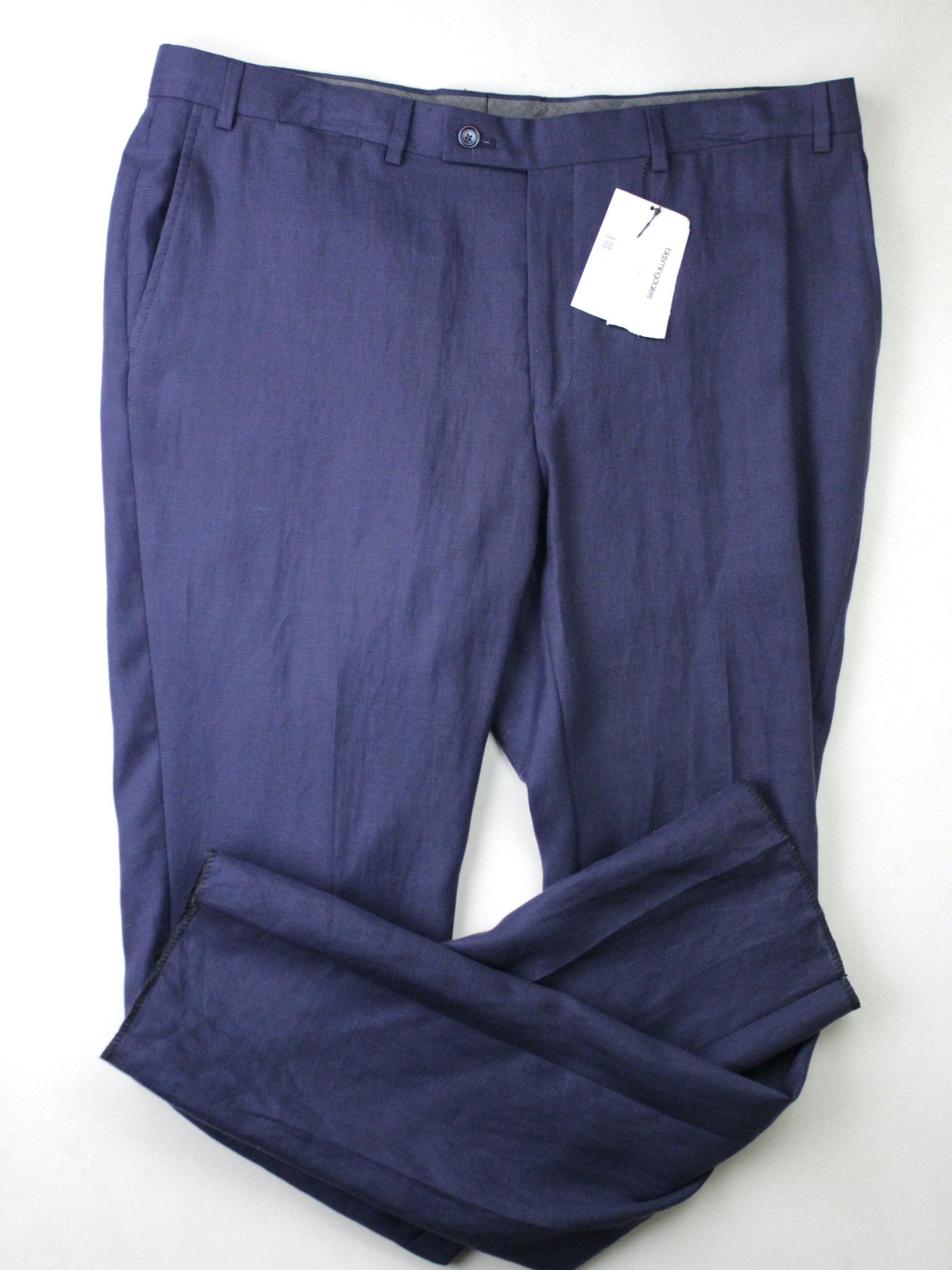 Robert Graham Men's Blue Delave Linen Suit Pants 38R