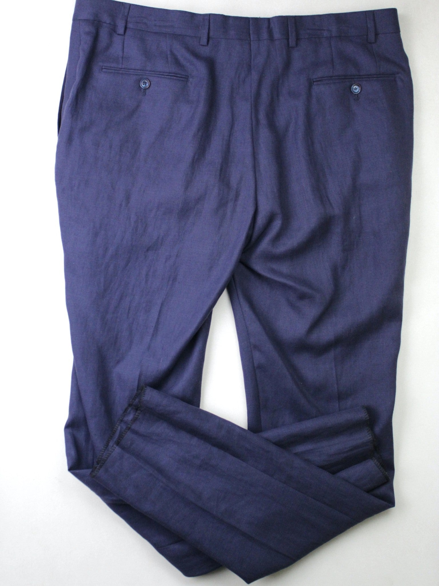 Robert Graham Men's Blue Delave Linen Suit Pants 38R