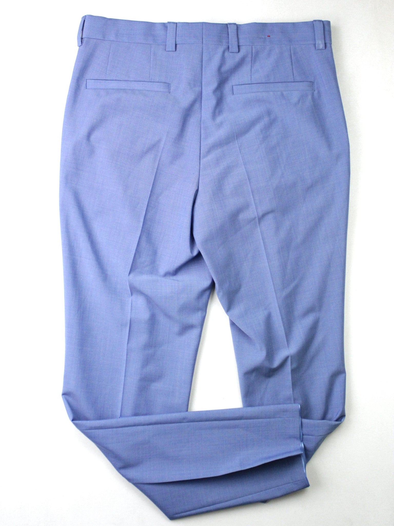 HUGO Mens Modern-Fit Light Blue Dress Pants Size 32 x 32 Wool Superflex