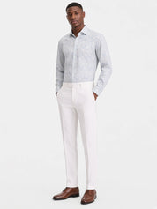 Bar Iii Men Slim fit Linen Cotton Dress Pants 32 / 32 White Solid