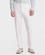Bar Iii Men Slim fit Linen Cotton Dress Pants 32 / 32 White Solid