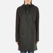 Rains Mens Long Raincoat Coat XL Black Solid