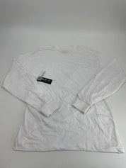 GALAXY by HARVIC Men's Long Sleeve Crewneck T Shirt White Large