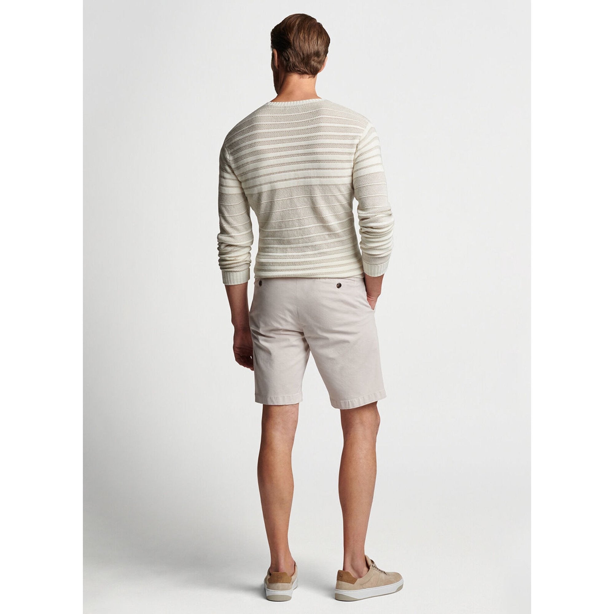 Peter Millar Concorde Garment-Dyed Short Size 36 Beige Khaki Chinos