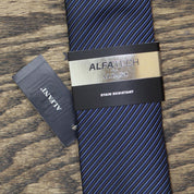 Alfatech by Alfani Mens Ciley Stripe Tie Blue  Necktie