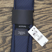 Alfatech by Alfani Mens Ciley Stripe Tie Blue  Necktie