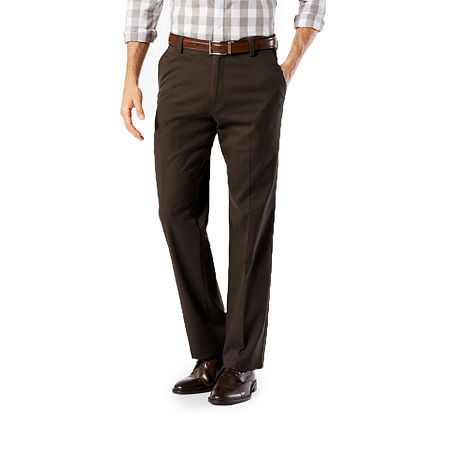 Dockers Mens Easy Stretch Dress Pants Brown 34 x 32