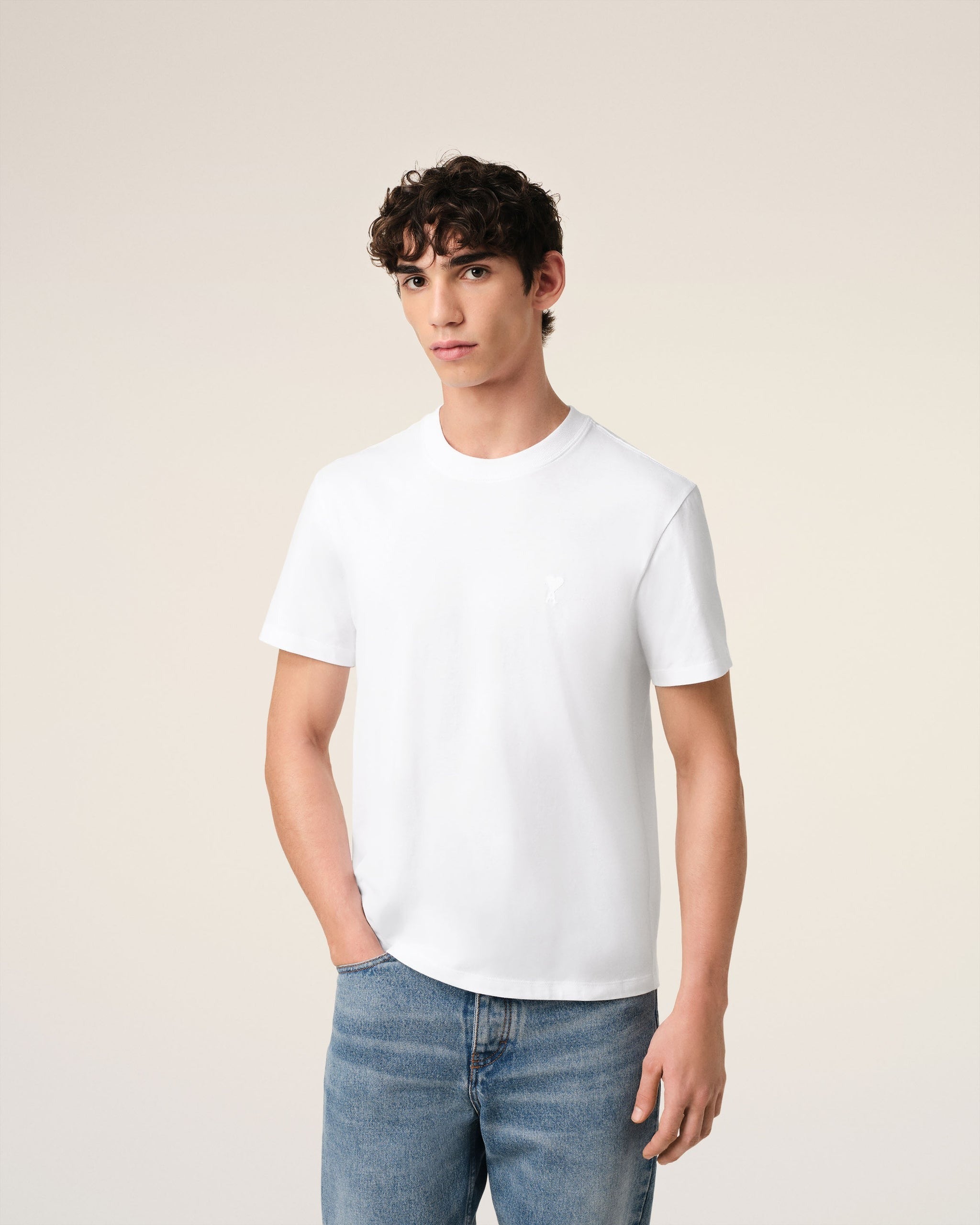 Ami de Coeur Mens T-shirt Size Medium White organic cotton jersey.